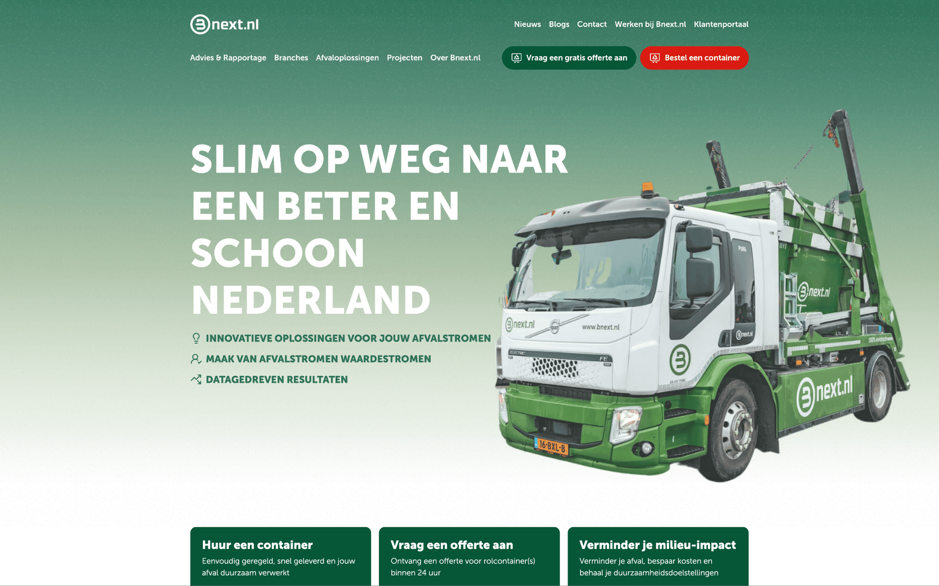 Screenshot of the Bnext website
